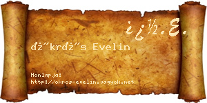 Ökrös Evelin névjegykártya